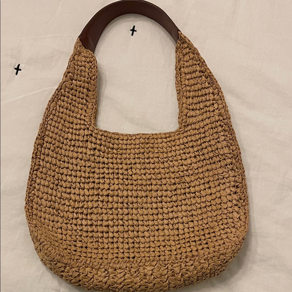 J CREW BNWT Hand-knotted Straw Bag